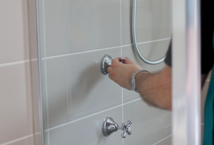 The Clean Plumber leak detection Professional plumber completing a leak inspection