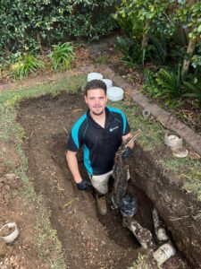 Blocked drain plumber equipped with cameras to ensure thorough inspection and clearing.