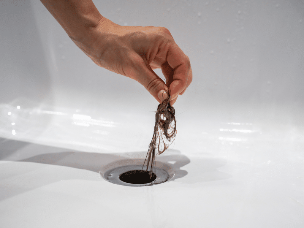 Untitled design (32) Common blocked drain issues are usually the result of hair, food scraps, and toiletries